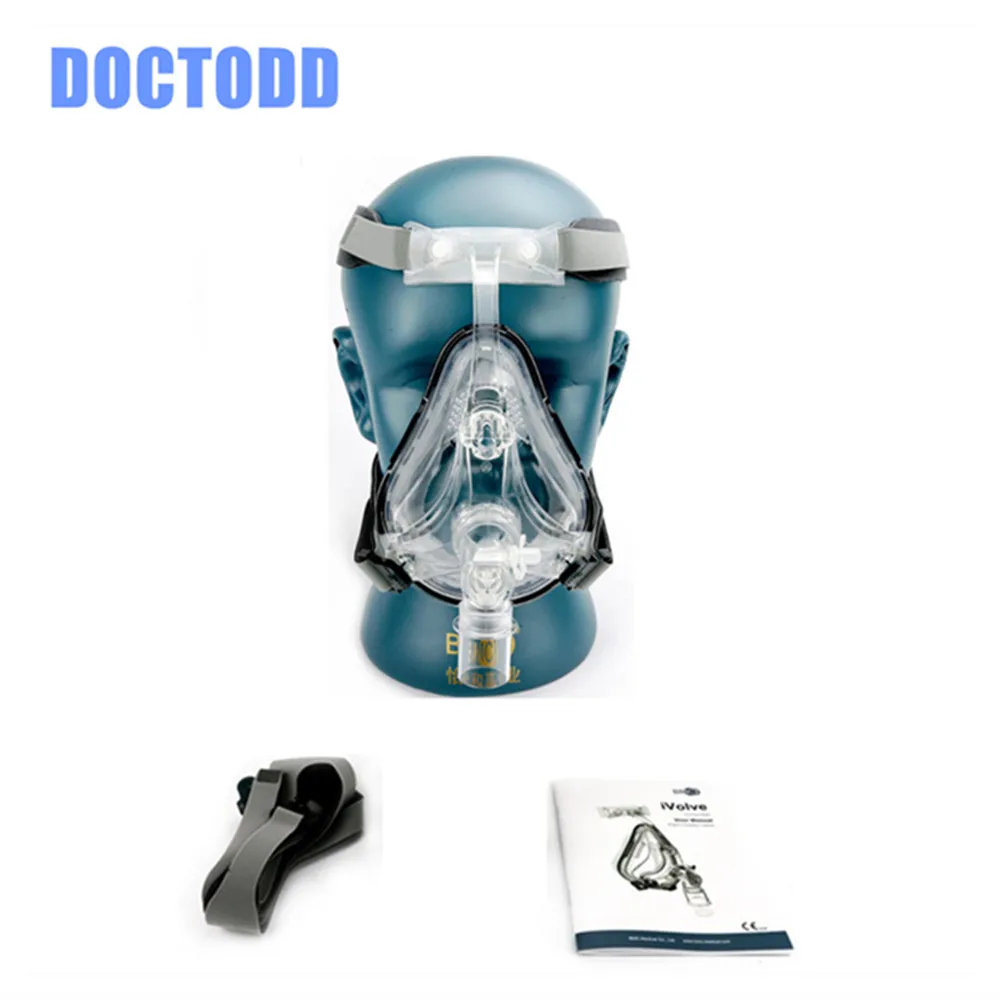 Полнолицевая маска DOCTODD FM1 S M L размеры для защиты от храпа силиконовый гелевый