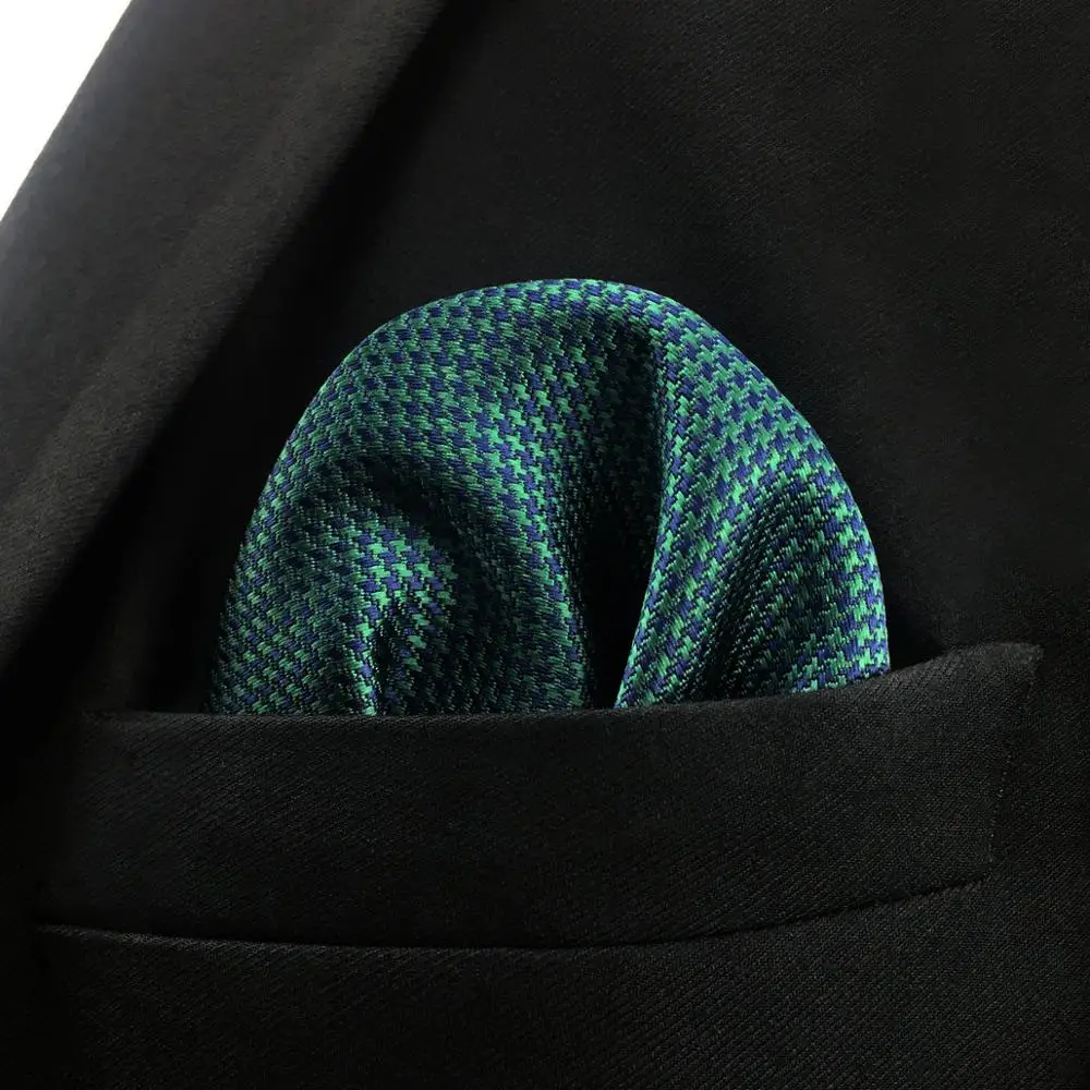 Однотонный Коричневый Мужской карманный квадратный Классический шелковый