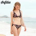 Новый женский комплект бикини Anfilia, изящный купальник с цветочным принтом, сексуальный купальник, комплекты бикини на бретельках, пляжная одежда, модный купальный костюм