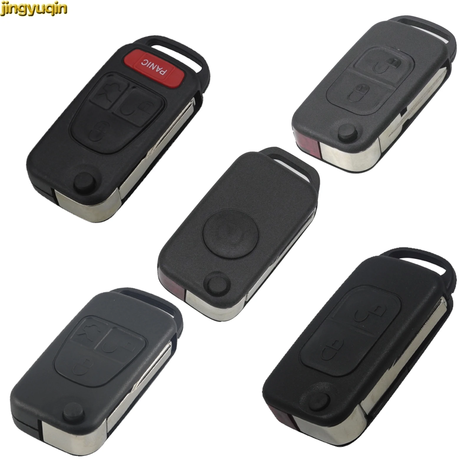 Jingyuqin флип ключ для Mercedes Benz A160 B200 W124 W202 W210 HU39 HU64 Uncut 1/2/3/4 Кнопка чехол ключа