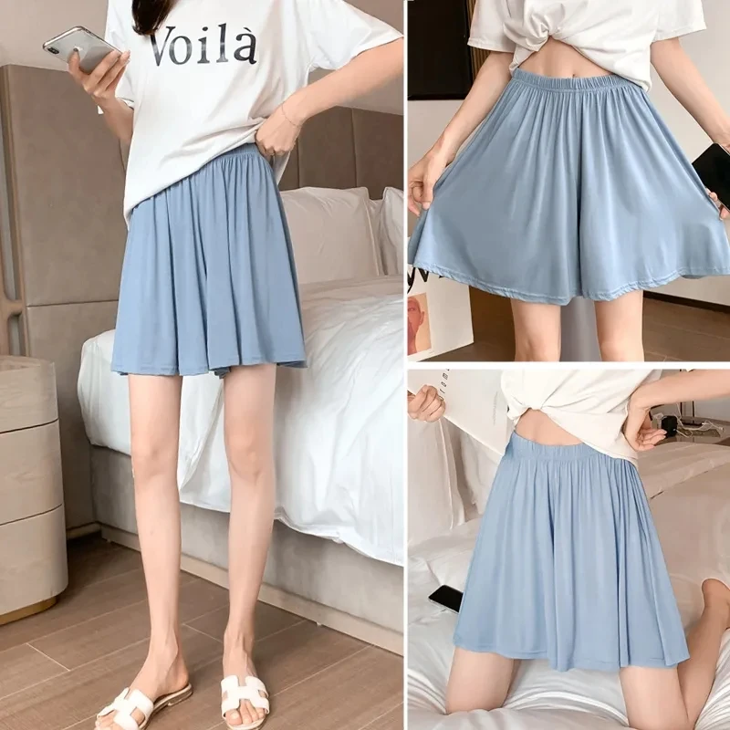 

Modal Cotton Thin Casual Shorts Loose Wide Leg Pajamas Can Be Worn Out Harajuku Clothes High Waist Solid Women's Fashion Summer