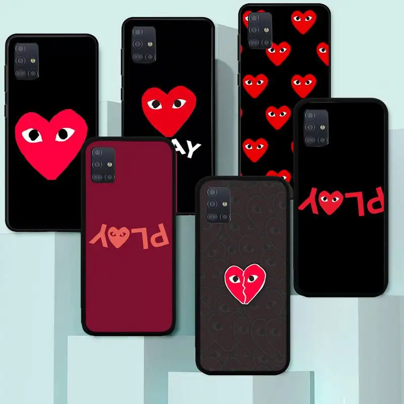 

PLAY Comme des Garcons Heart Phone Case For OPPO R9 R11 R15 R17 Reno plus pro Fundas cover