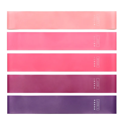 Purple set Для тренировок, фитнеса, упражнений, гимнастики, силовых резинок, Пилатес, спортивные резинки для фитнеса, Кроссфит, оборудование для тренировки LLQ01 - Цвет: Purple set