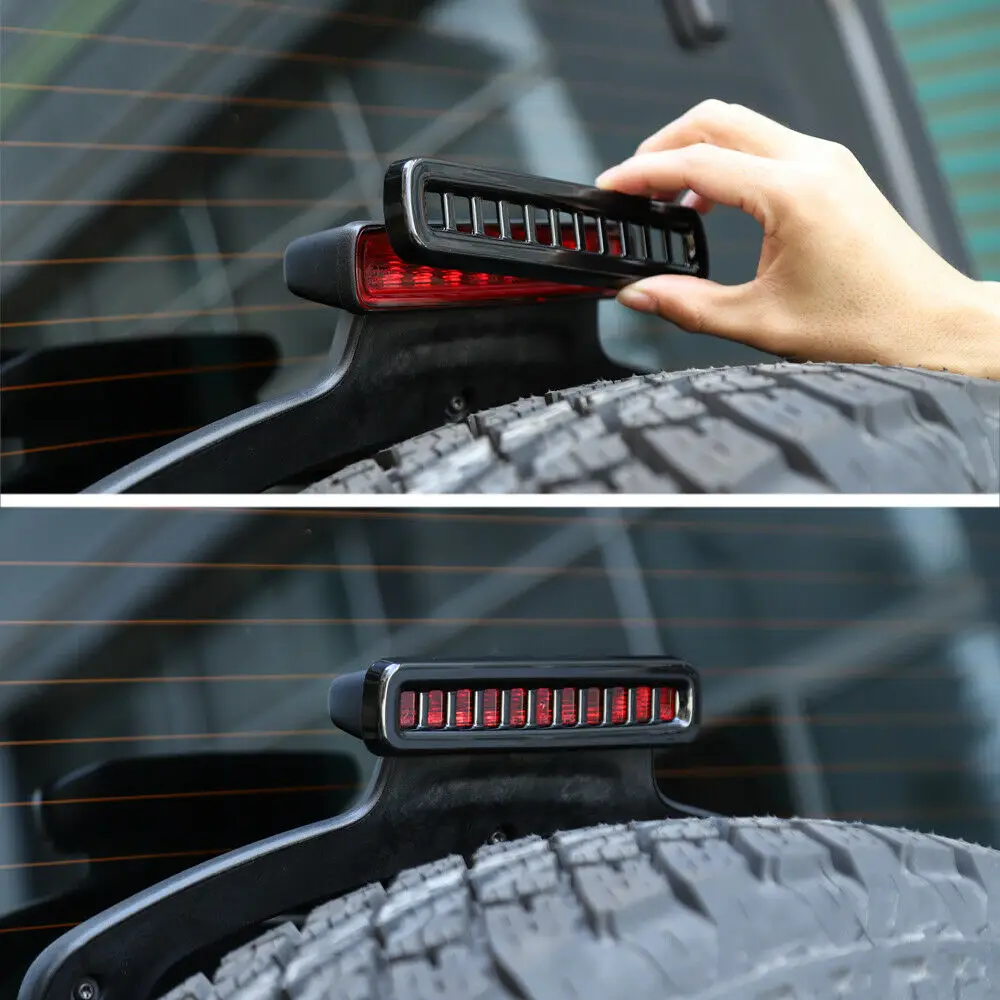 Rear High Mounted Brake Stop Lamp Light Cover Trim Fit 18 for Jeep Wrangler JL | Hoods