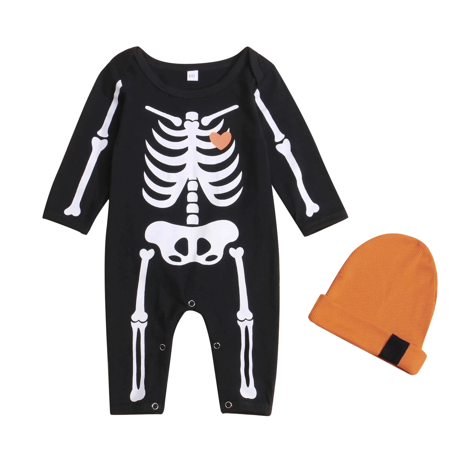 

Детский комбинезон с длинным рукавом и шапкой, на Хэллоуин