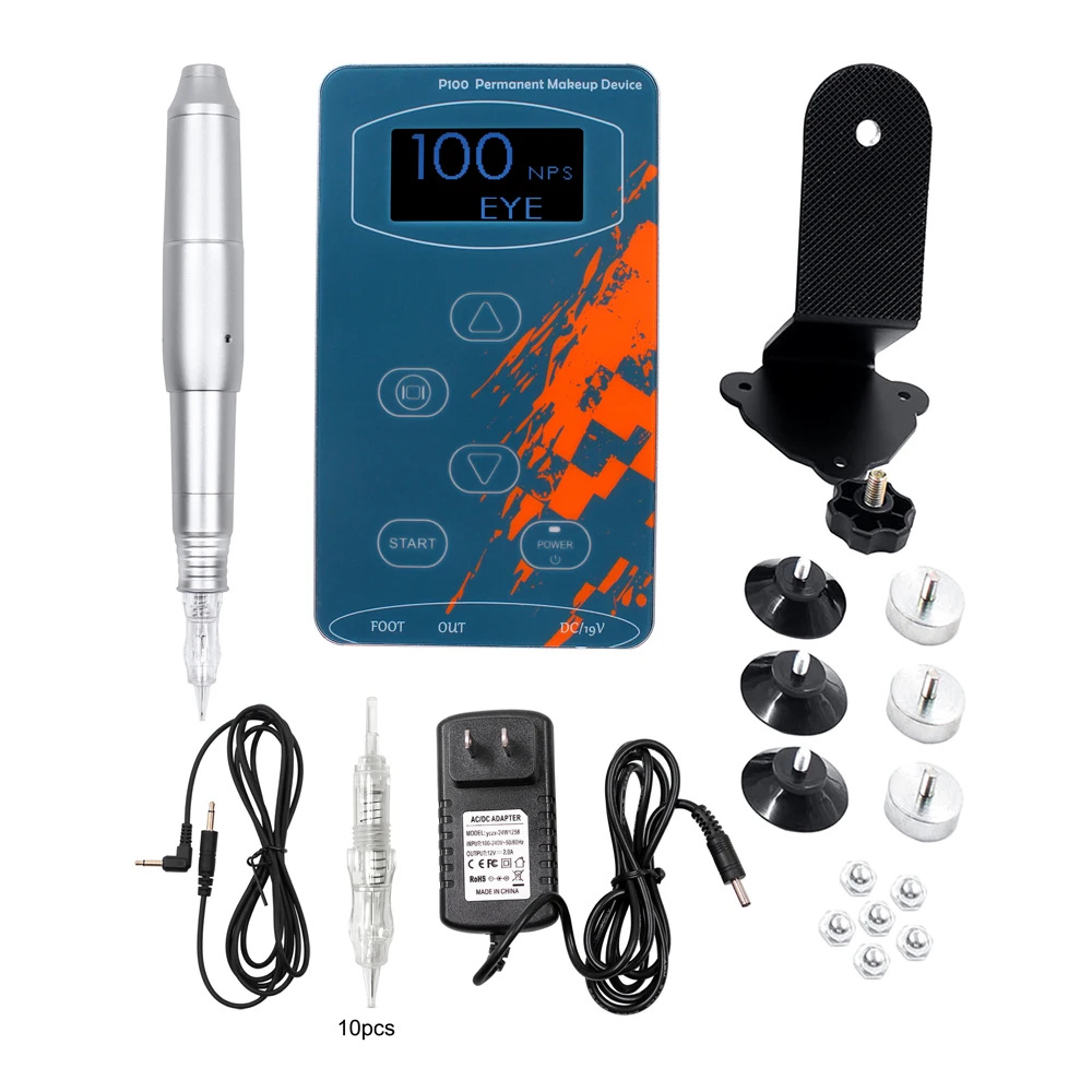 BIOMASER BlackP100CQ003, Перманентный макияж, Ротационная Машина, тату для бровей, наборы, профессиональная ручка для бровей, подводка для глаз, губ, тату, набор