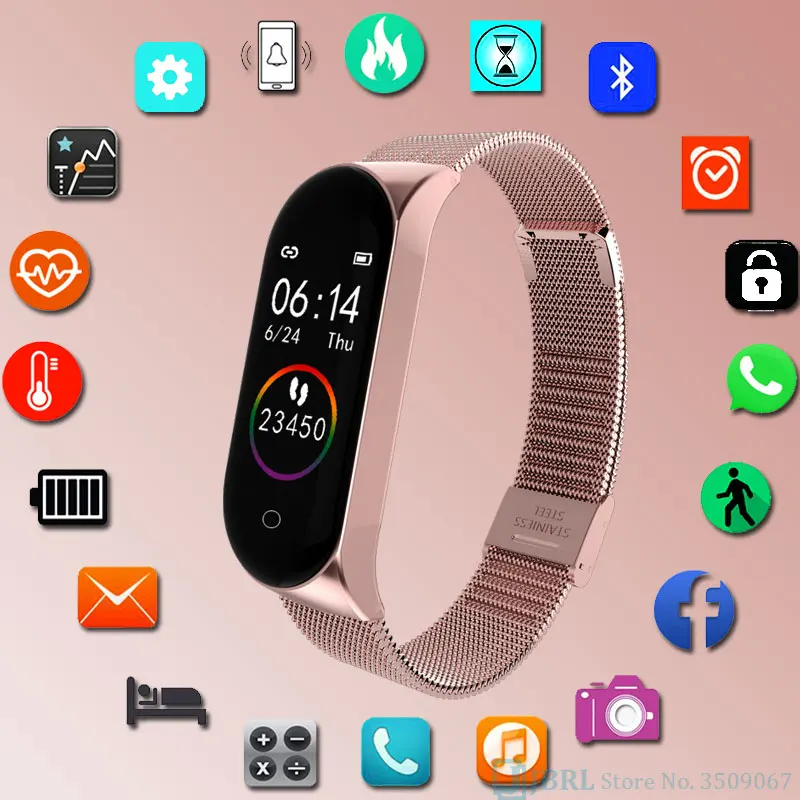 Умные часы из нержавеющей стали для женщин и мужчин Android IOS умные Электроника