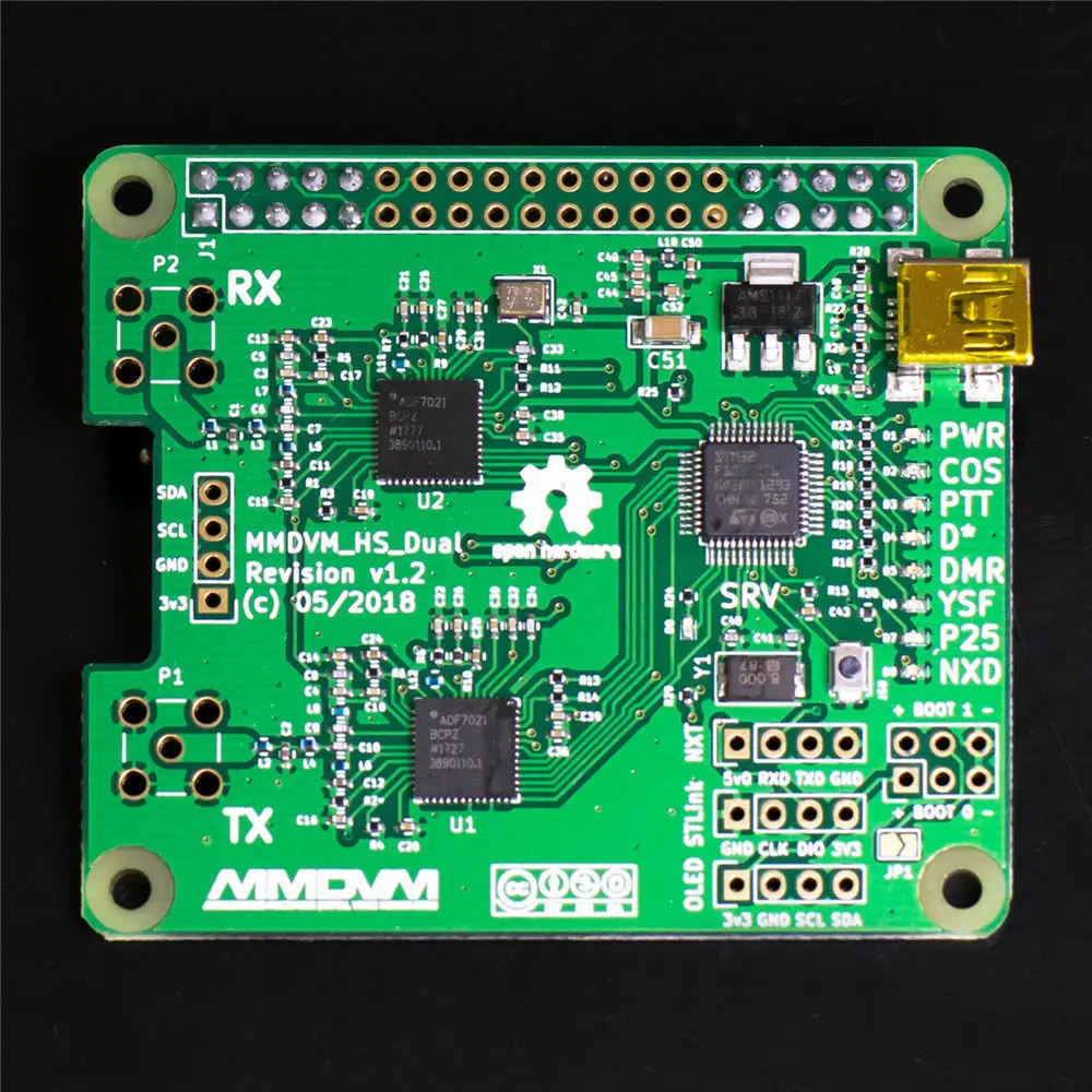Дуплексная Поддержка точки доступа MMDVM P25 DMR YSF+ Raspberry Pi Zero+ 2 шт антенна+ OLED+ Exclouse чехол-прозрачный