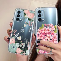 flower floral case for oneplus nord 2 ce 5g n100 n200 transparent shockproof case for one plus 9 7 pro 8 7t 6t back cover bumper