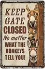Металлический знак для защиты ворот, подарок для фермера, подарок для влюбленных осла, Предупреждение ждающий знак для осла, знак приветствия, винтажный декор для фермерского дома с ржавчиной