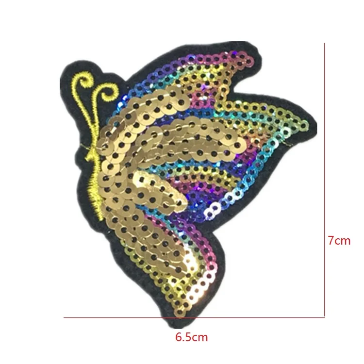 5 шт. тканевые наклейки-бабочки с вышивкой |