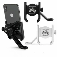 vmonv aluminum alloy motorcycle rearview mirror cell phone holder gps navigation bracket mount clip bike handlebar phone support