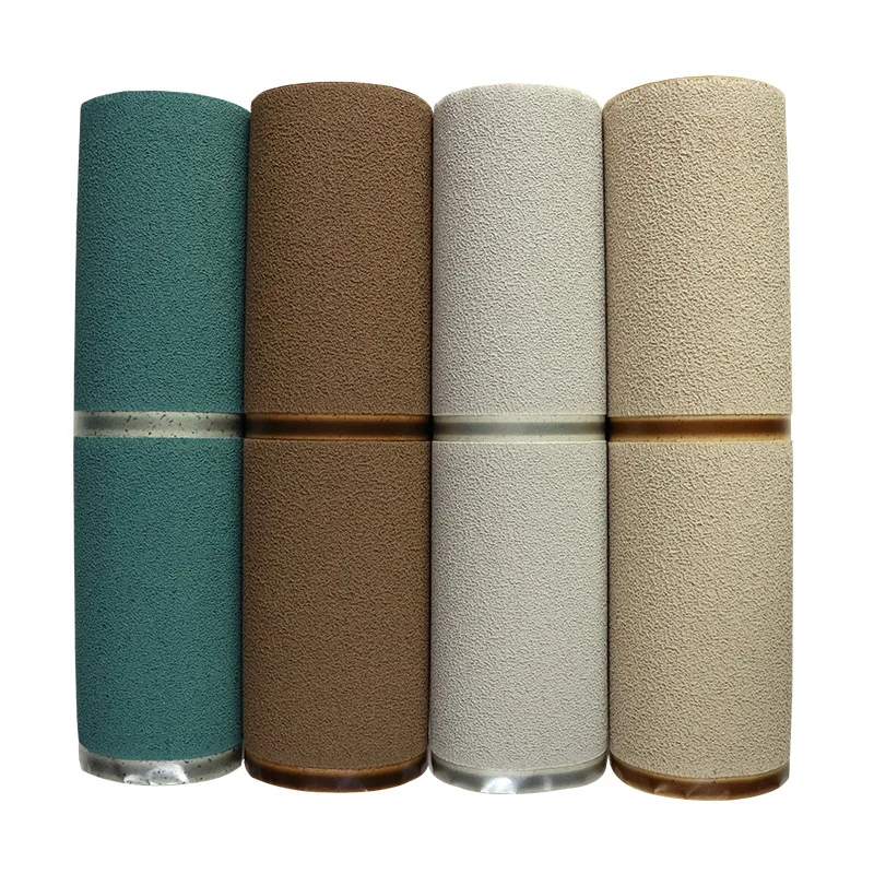 

Northern European-Style Modern Simple Background Wall Non-Woven Wall Paper 3D Relief Imitation Deerskin Velvet Television Wall