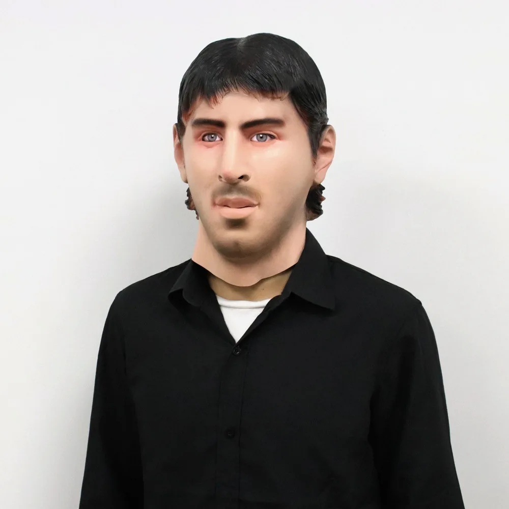 Реалистичное латексное человеческое Маска красивый мужской Хэллоуин