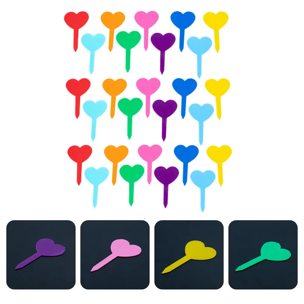 

200pcs Succulent Heart Type Label Gardening Label Waterproof Label