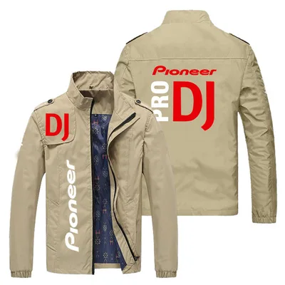 

2021 New Spring Autumn Men Pioneer PRO DJ Logo Stand Collar Casual Sweatshirt Long Sleeve Zipper Cardigan Jacket