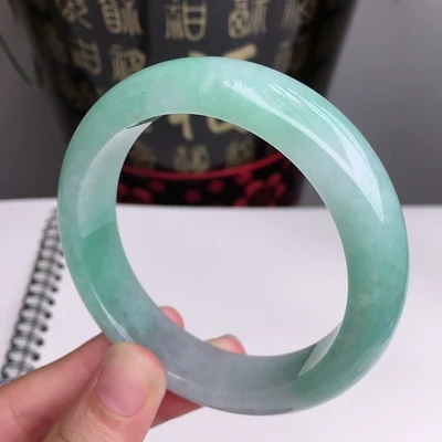 

Zheru Jewelry Natural Burmese Jade 54-62mm Bracelet Elegant Princess Jewelry Best Gift