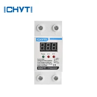 voltage protect device with digital display 220v 230v 40a 63a used house loss over under low voltage protector