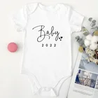 Хлопковое детское боди с рисунком, модель 2022 года, боди для беременных, Одежда для новорожденных