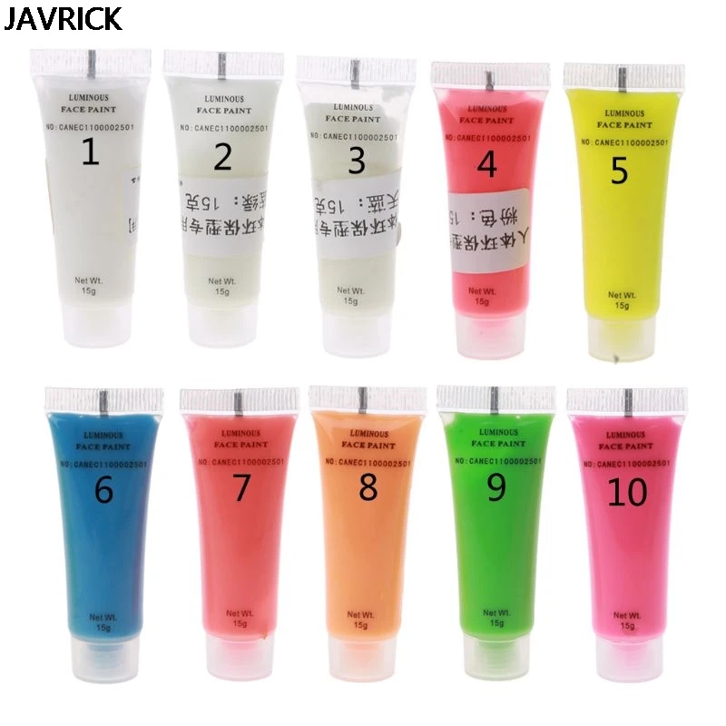 Дерзкая жидкая светящаяся пигмент Нетоксичная черная краска для лица макияж