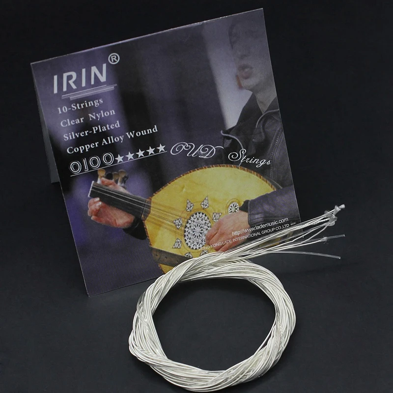IRIN 10 шт./компл. 0100 Oud Lute струны чистая нейлоновая веревка Посеребренная Медная