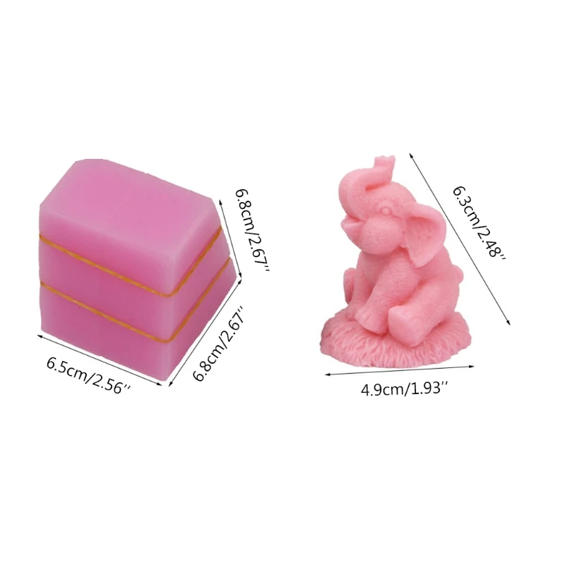 Silicone Material 3D Elephant Candle Mould Molds for DIY Candles Making | Дом и сад