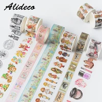 1pcs1lot washi masking tapes easter party animals decorative adhesive scrapbooking diy paper japanese stickers 5m