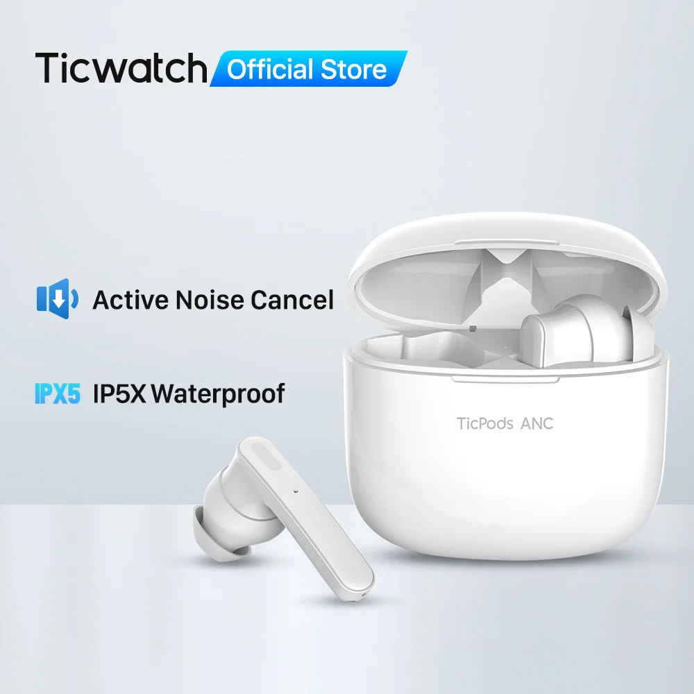 

Mobvoi Earbuds ANC True Wireless Earbuds Active Noise Cancellation Bluetooth IPX5 Waterproof Up to 21 Hours Battery Life