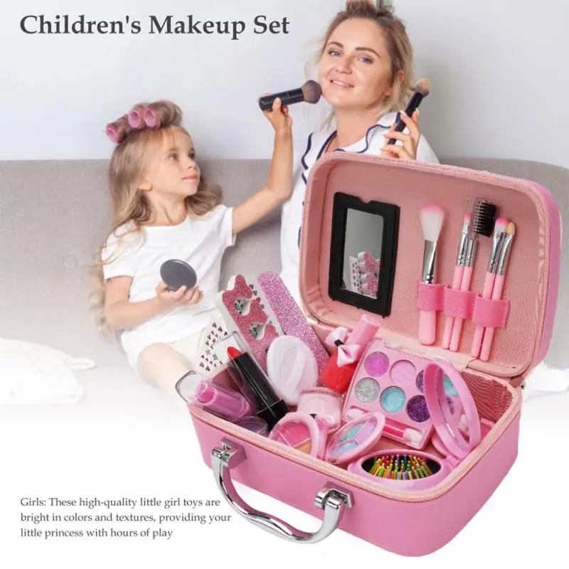 Фото Детские игрушки для макияжа набор имитация помады и теней век детей подарок на