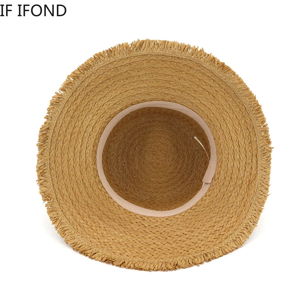 European and American Retro Braided Hat Female Loose Sunscreen Sunshade Flat Cap Fashion Chapeau Paille Lady Sun Hats | Аксессуары для