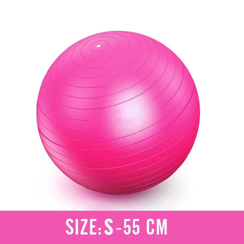 Pink 55 cm Мужские фитболы с защитой от взрыва 55 см-75 см, мяч для спортзала, профессиональный Пилатес, Йога, фитнес-баланс, стабильный мяч, поддерживает 2200lbs - Цвет: Pink 55 cm