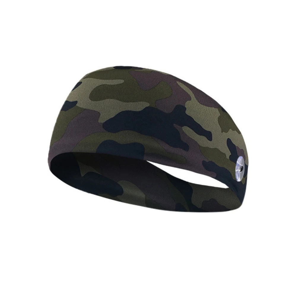 

New Arrivals Non-Slip Multi Headband Athletic Headband Yoga Sweat Wicking Camouflage Print Elastic Running Headband Hair Band