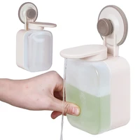bathroom suction cup liquid soap dispenser kitchen sink plastic press portable wall mounted hand bottle punch free bath supplies