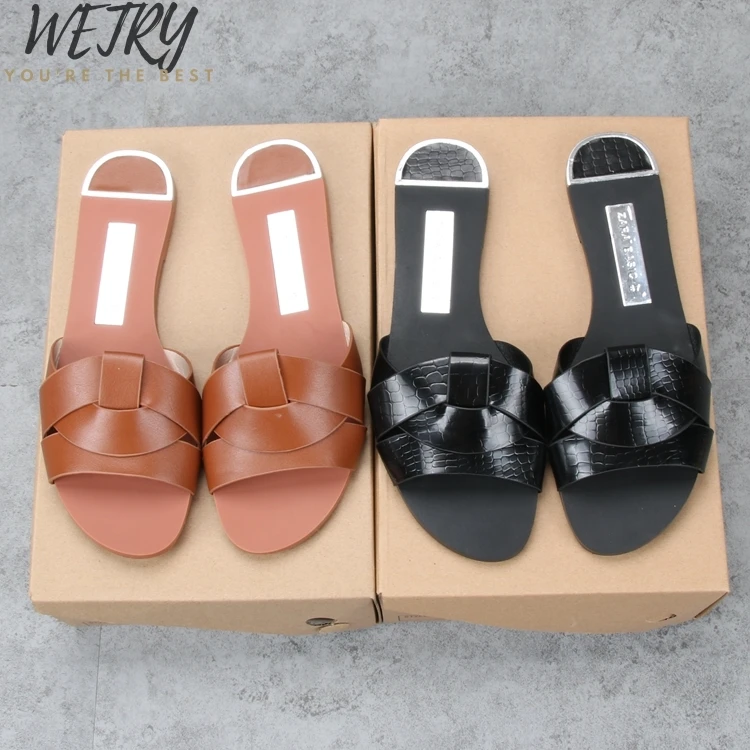 Женские шлепанцы из искусственной кожи удобные мягкие повседневные Элегантные