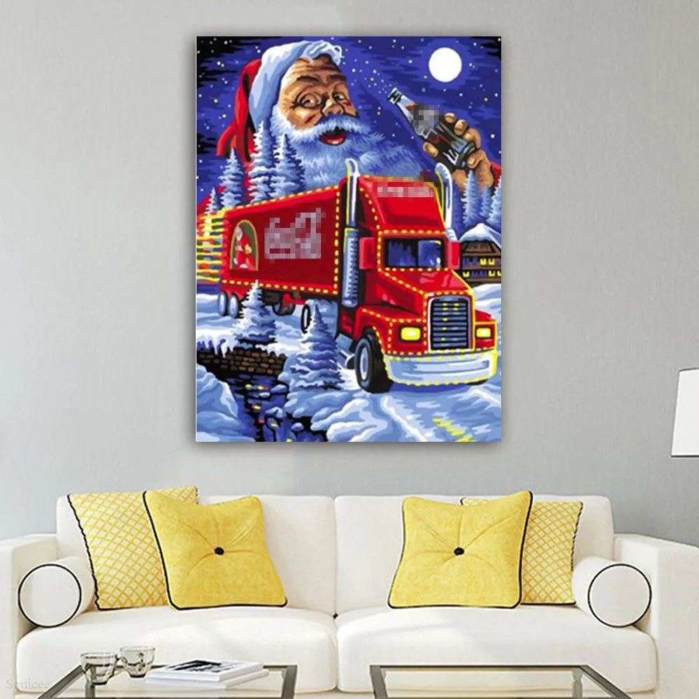 

5D DIY Diamond Painting Truck Santa Claus,Full Diamond Embroidery,Square/Round Diamond Mosaic Christmas Grandpa Gift Decoration