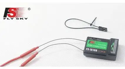 Flysky-receptor de 10 canales FS IA10B para transmisor, FS-iA10B, FS-I10, FPV, helic&oacute;ptero de control remoto, 2,4G, 10CH FS-I6S IA10-1