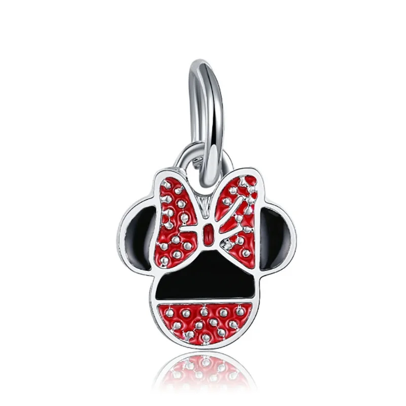 Ювелирные изделия Подходит Pandora браслет бусины Микки подвеска с мышкой Bijoux