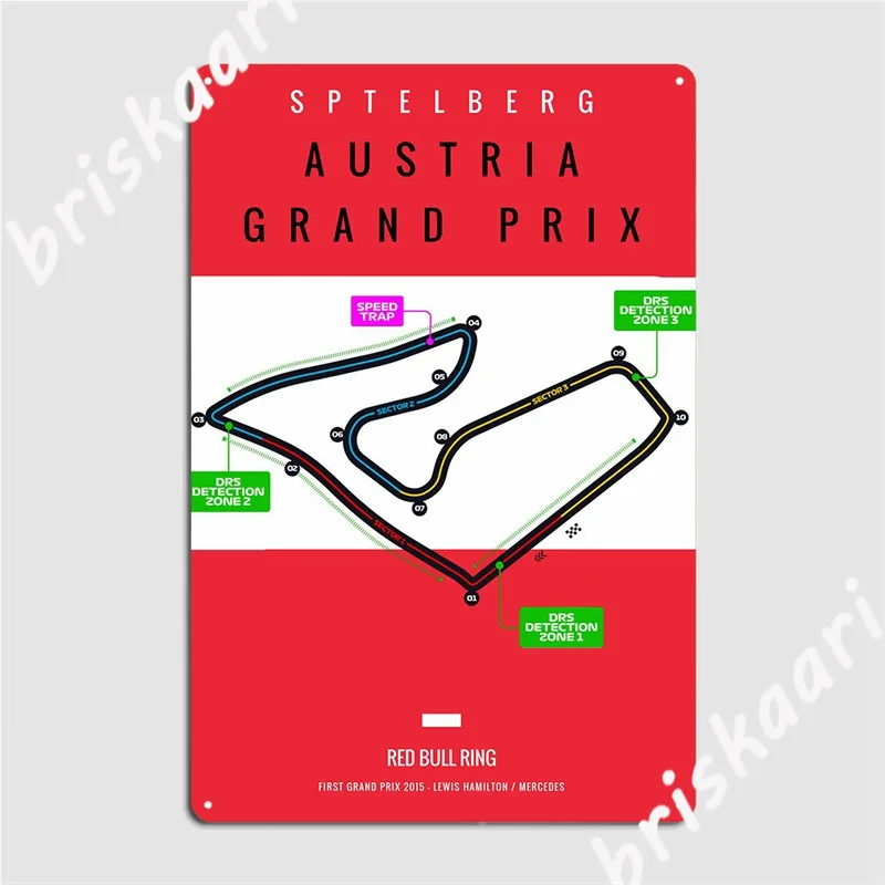 

Австрийский металлический плакат Grand Prix, персонализированный постер для клувечерние, домашний жестяной плакат