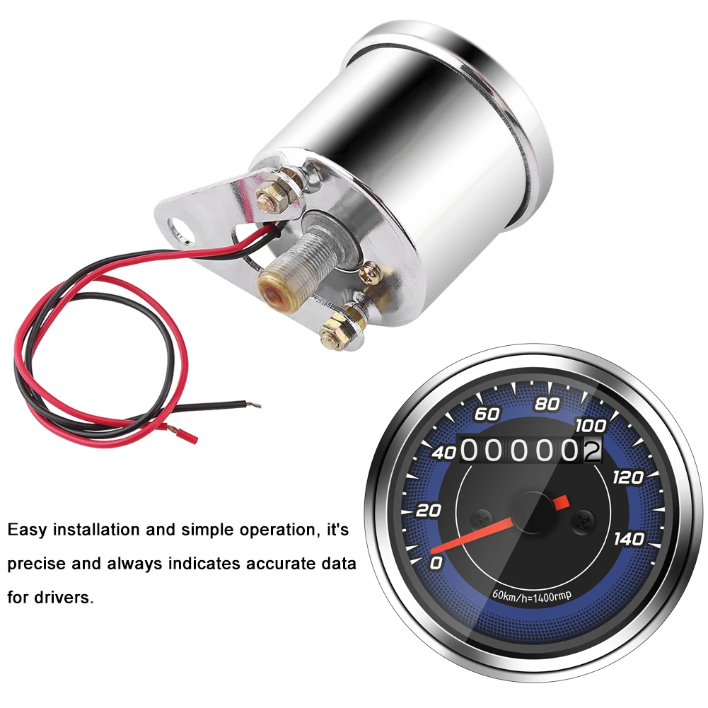 Новинка 1 шт. Универсальный мотоцикл одометром спидометра км/ч Speedo метр Синий