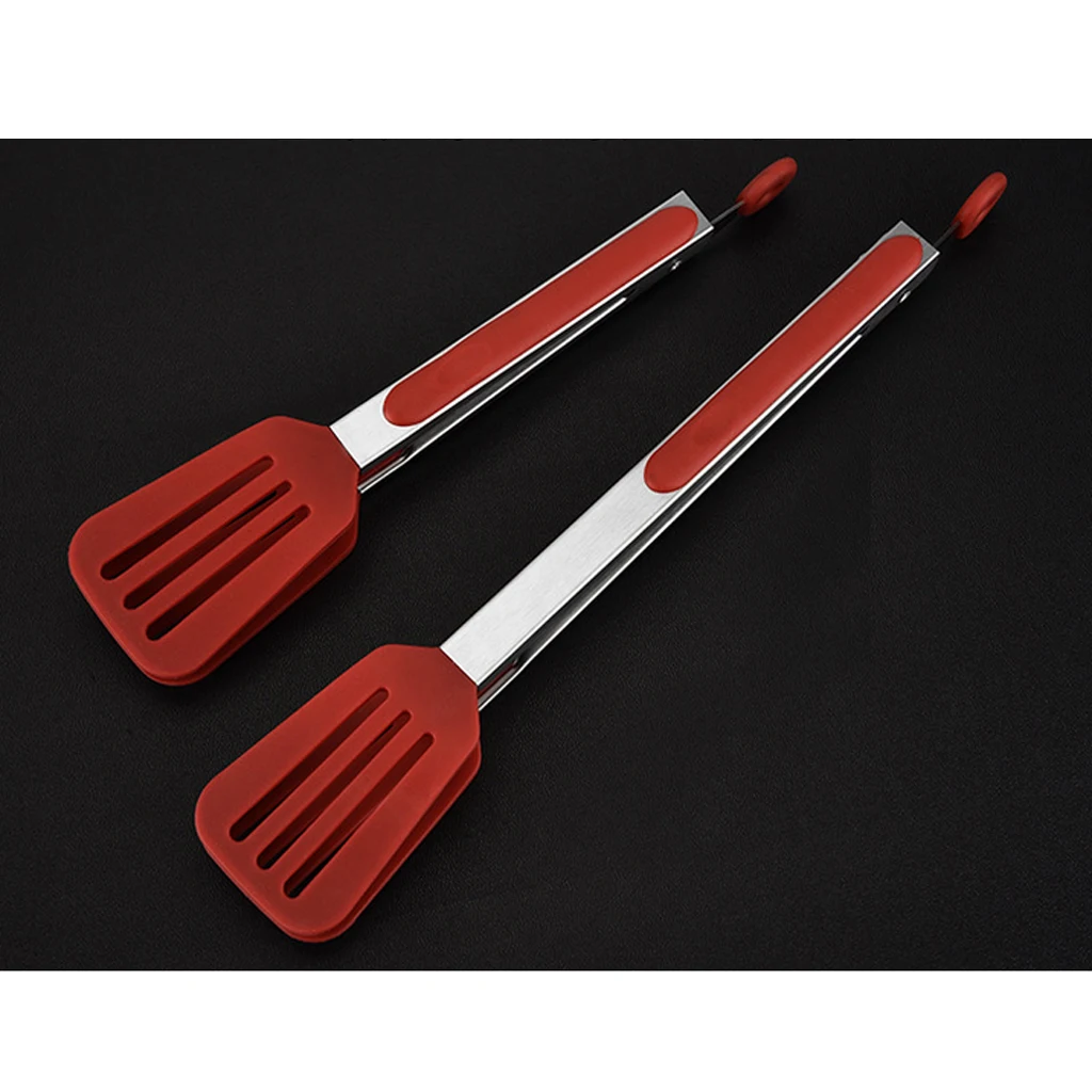 

Силиконовый блокирующий сервировочный кулинарный щипцы для еды барбекю 10,63 дюйма и 12,6 дюйма