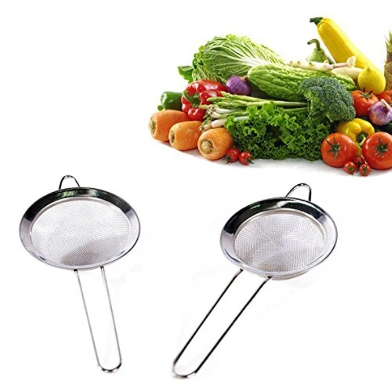 Сетка 3 дополнительные размеры круглая Кухня из нержавеющей стали мука экран