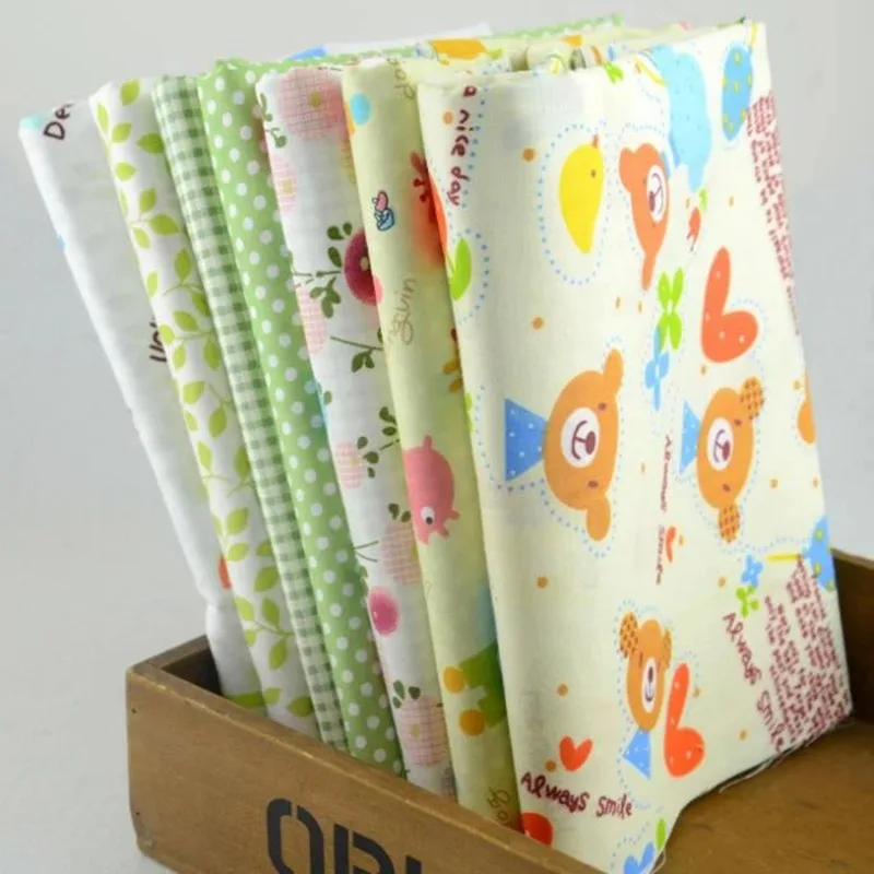 

2014 New Designs 45CMx50CM 7 Pieces Fat Quarters Cotton Fabric Bundle for Bedding Sheet Quilting Sewing "Fresh Spring" W3A3-3