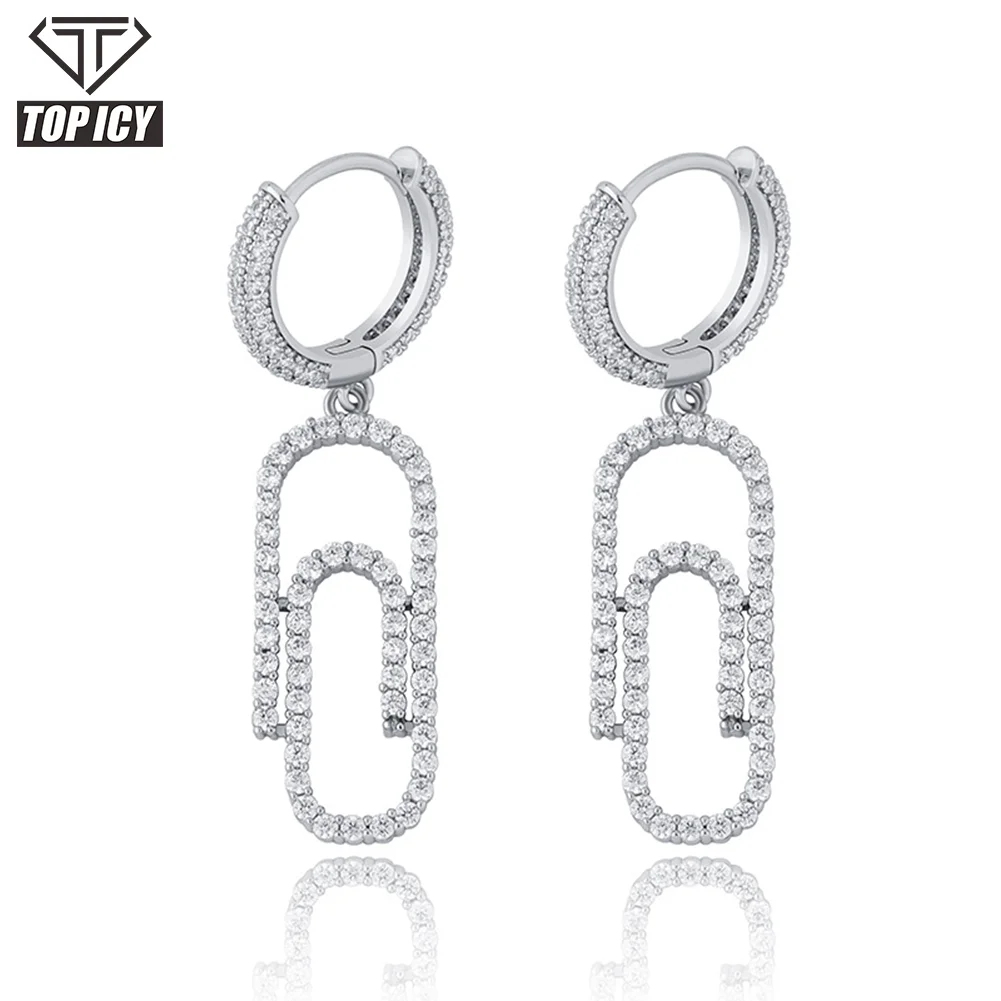 Акция высокое качество позолоченные круглые Висячие серьги-клипсы для женщин AAA +