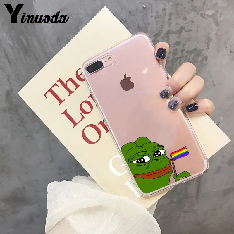 Yinuoda лягушонок Пепе Модный чехол для телефона чехол для iphone 8 7 6 6S Plus X XS max 10 5 5S SE XR Coque Shell - Цвет: 6