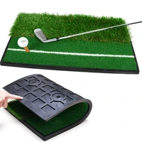 2 in 1 golf hitting practice training mat artificial lawn grass pad with tee percet design durable golf practice golf mat