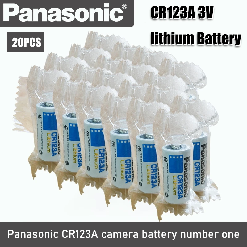 20pcs NEW Original Panasonic Lithium battery 3v CR123 CR 123A CR17345 16340 cr123a dry primary for camera meter | Электроника