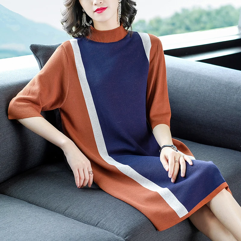 Корейский Повседневный свободный свитер женское Новое весенне-осеннее вязаное