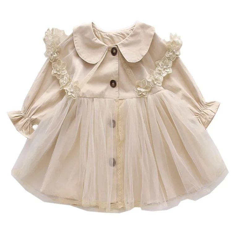 

Children's clothing autumn new coat small medium-sized girls Korean veil windbreaker female treasure doll collar top