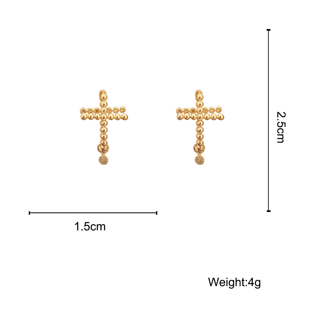 

Flashbuy Unique Design Copper Alloy Cross Drop Earrings for Women Fashion Zircon Pendant Gold Color Statement Earrings Jewelry