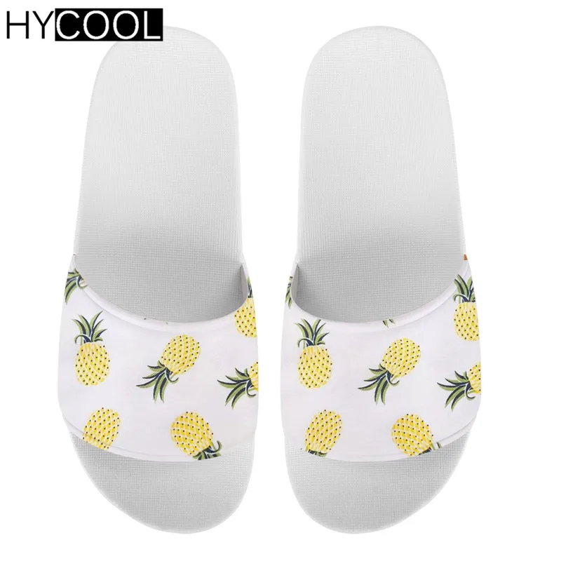 

HYCOOL Women Shoes Pineapple Fruit Slippers Kawaii Casual Anti-skid Sliders Outside Indoor Sandals Cute Students Flip Flops